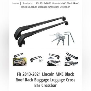 Black Roof Rack Crossbar for SUV